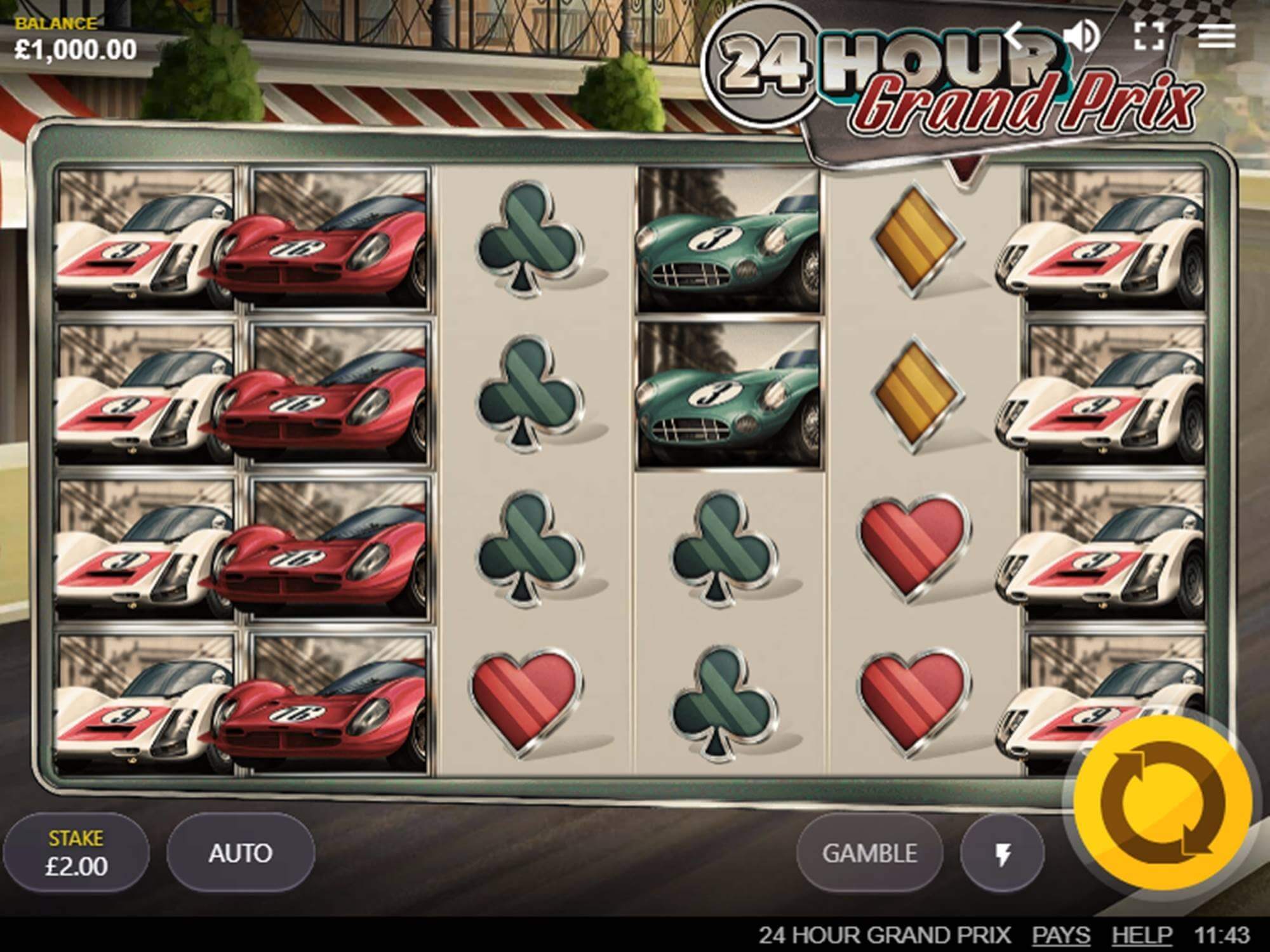 24 Hour Grand Prix Slot Gameplay