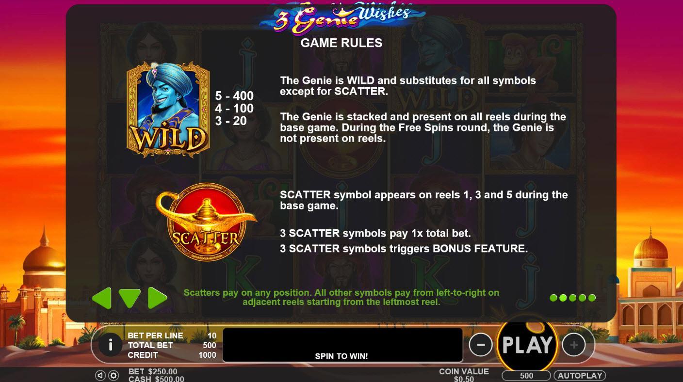 3 genie wishes game rules