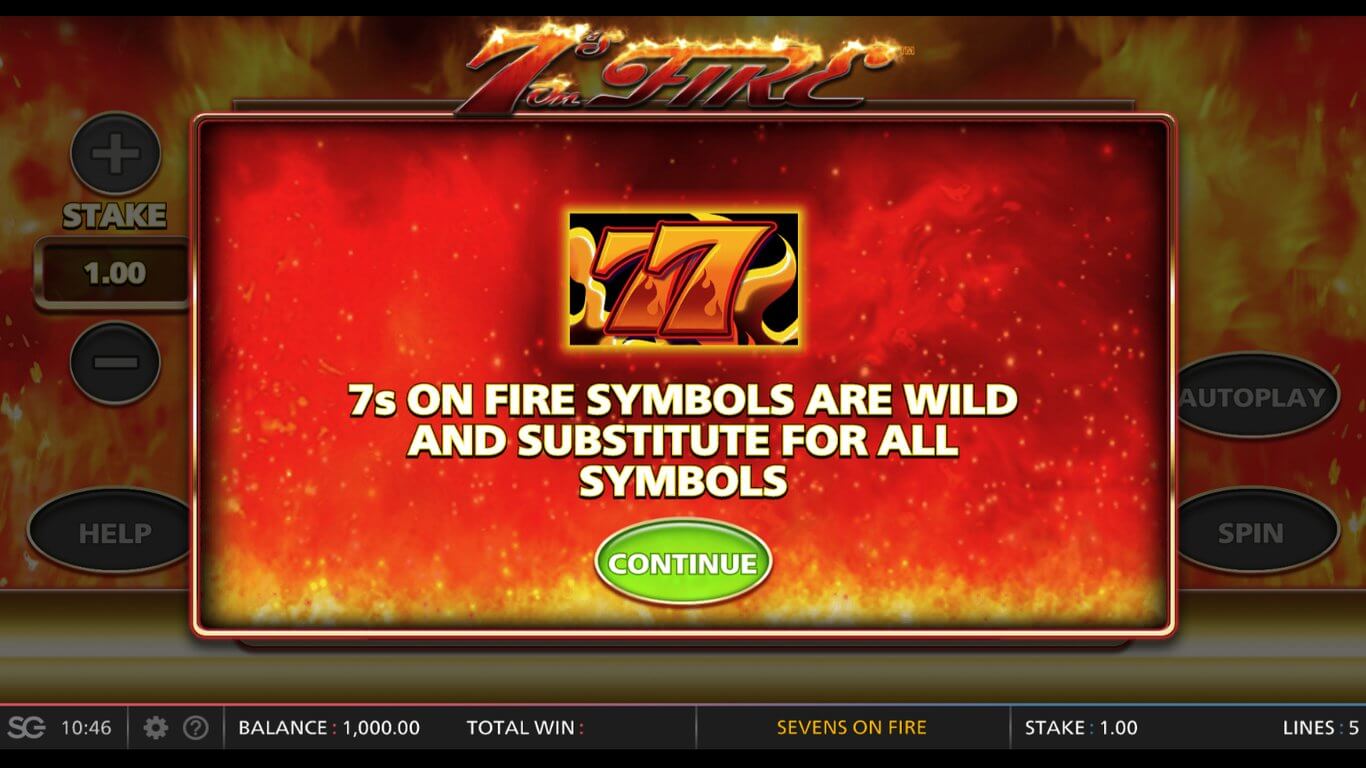 7s on Fire Slot Bonus