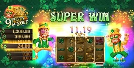 9 Pots of Gold Slot Bonus