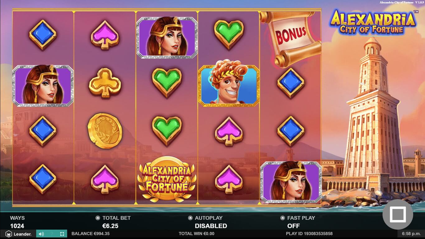 Alexandria City of Fortune Slot Gameplay