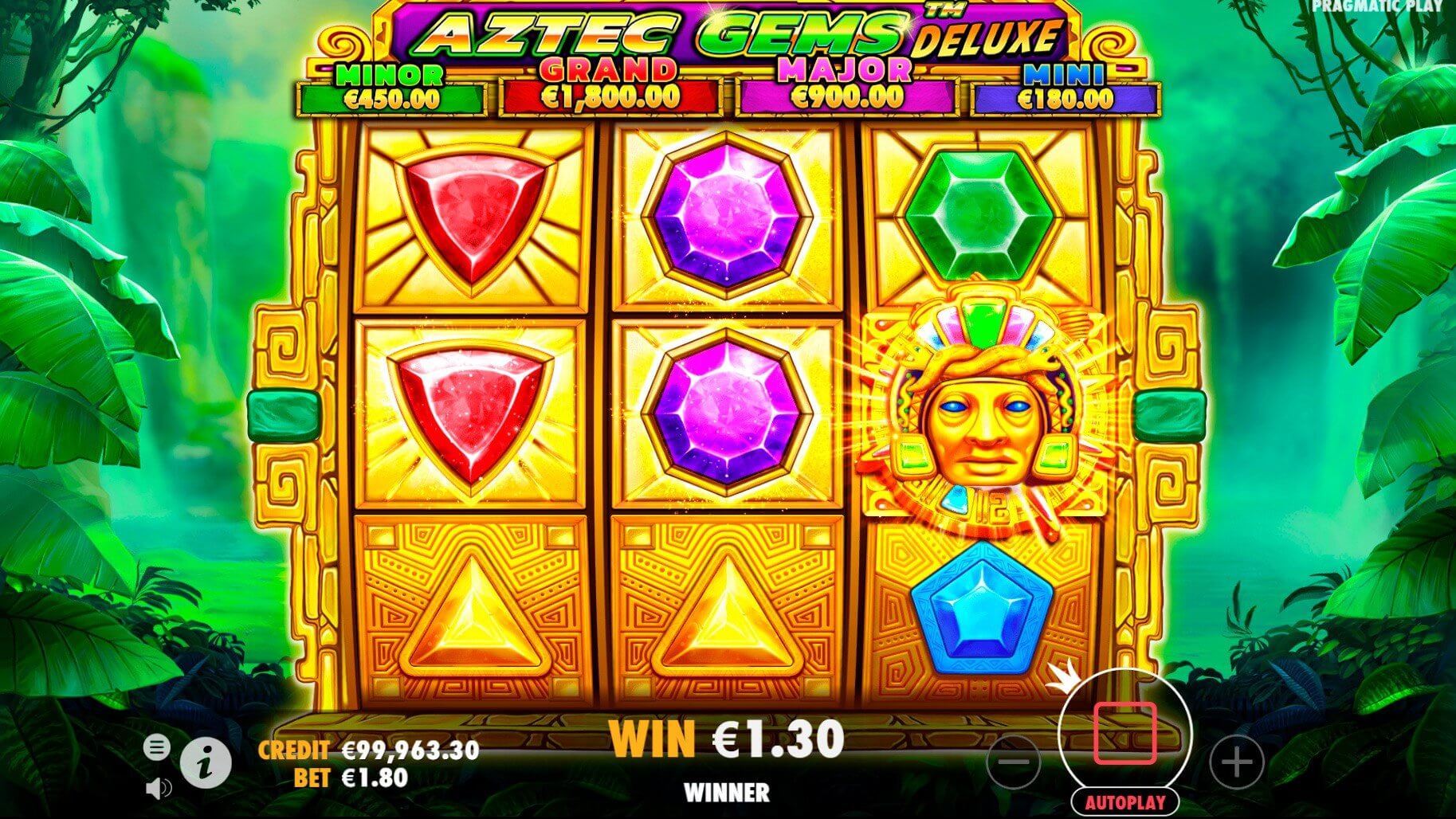 Aztec Gems Deluxe Slot Gameplay