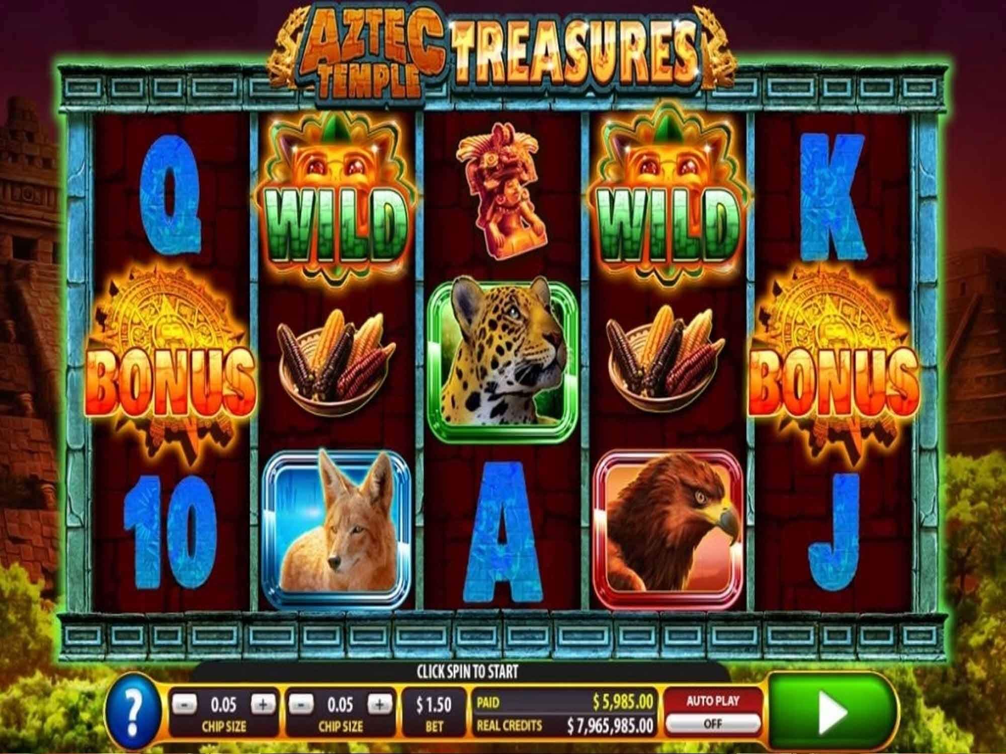 Aztec Temple Treasures Slot Bonus