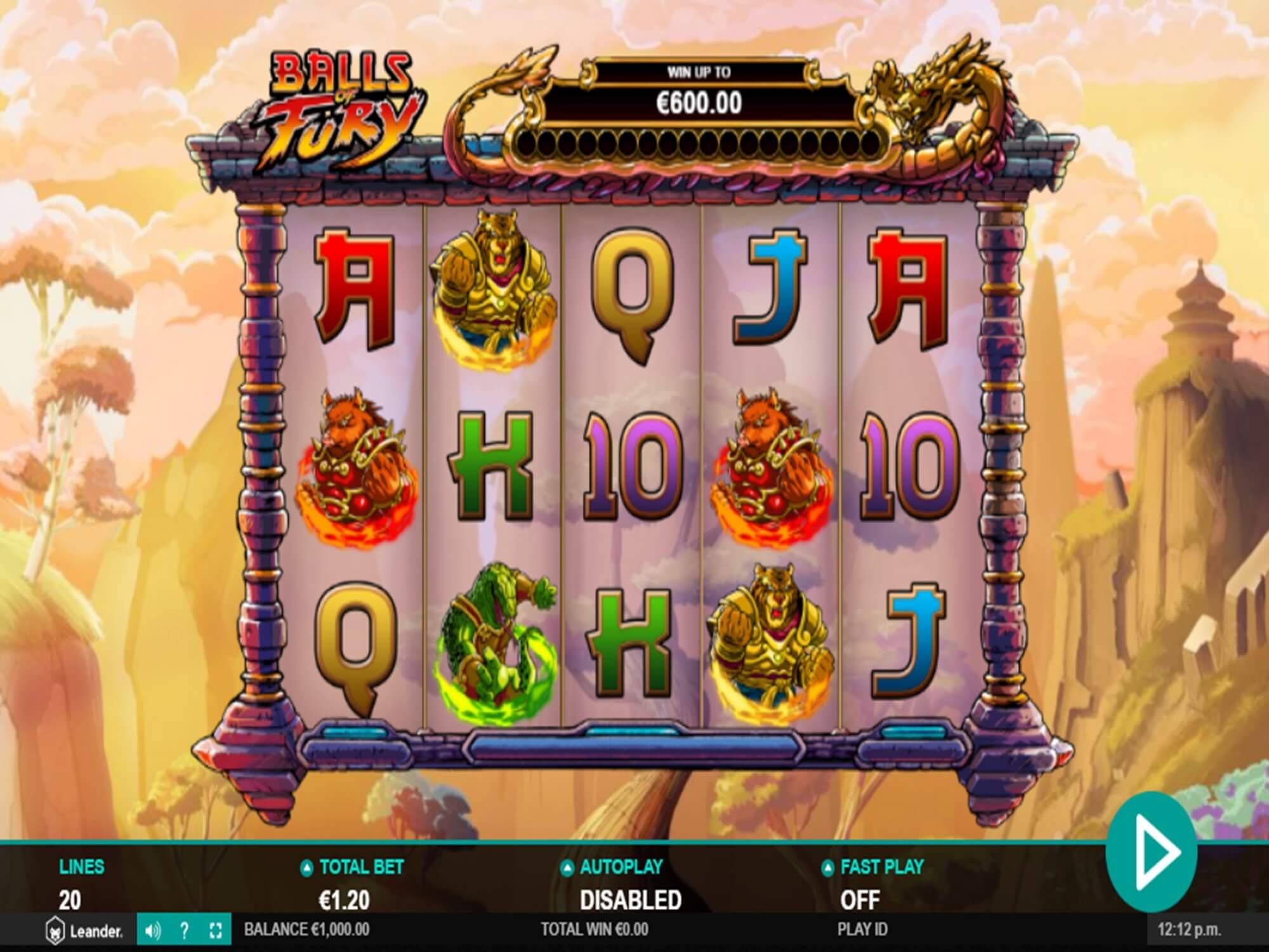 Balls of Fury Slot Bonus