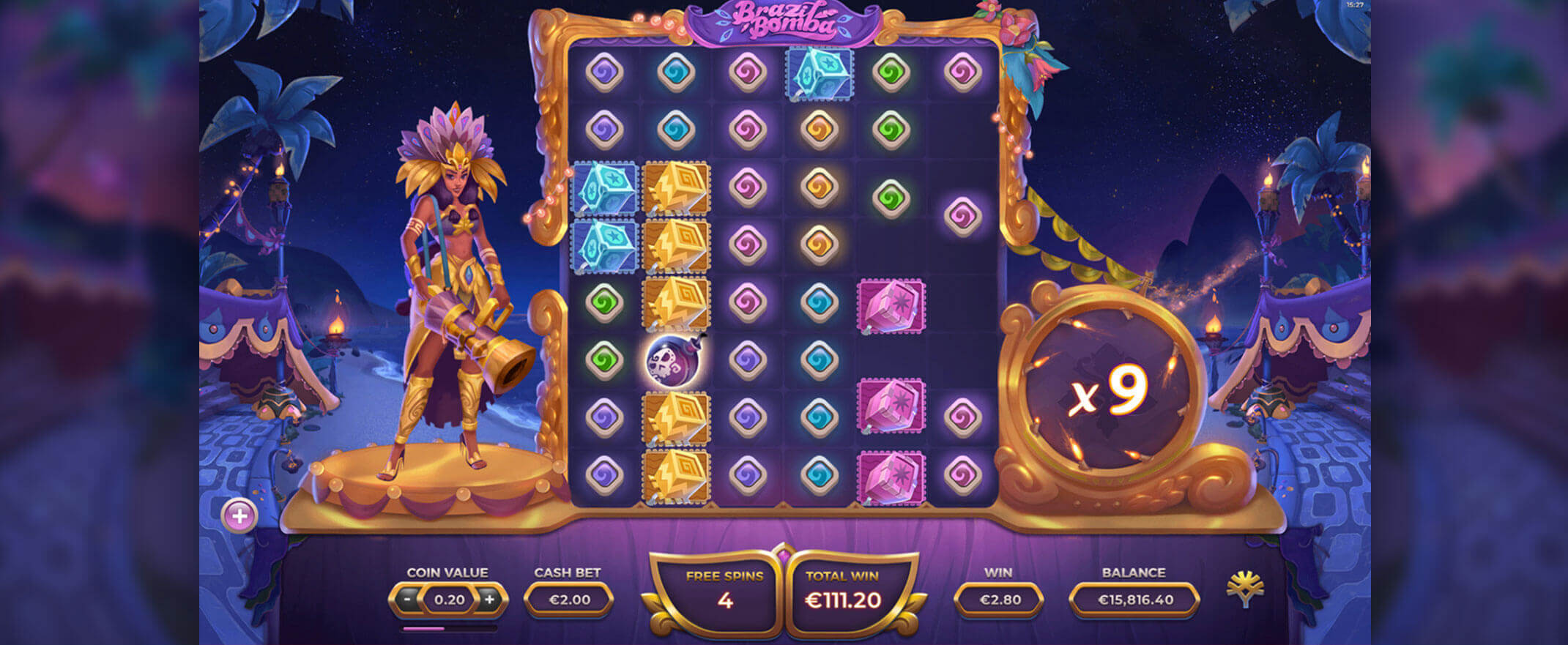 Brazil Bomba Slot Gameplay