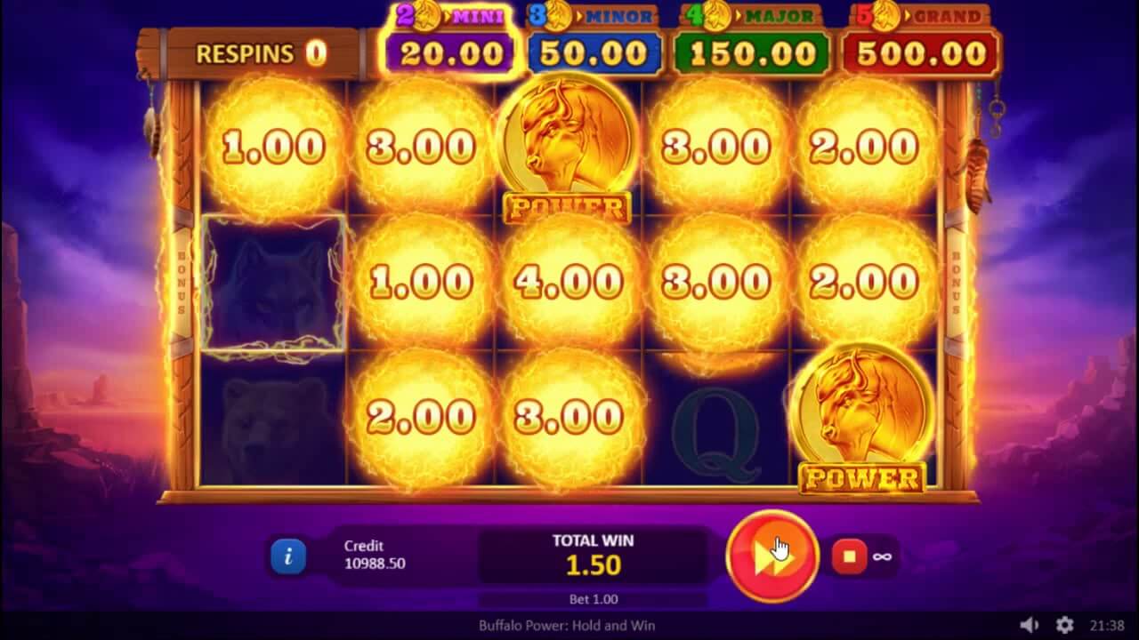 Buffalo Power Hold and Win Slot Bonus