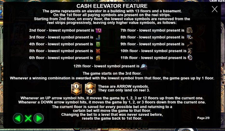 Cash Elevator Bonus Features