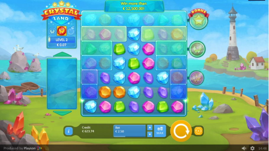 Crystal Land Slots Game gameplay