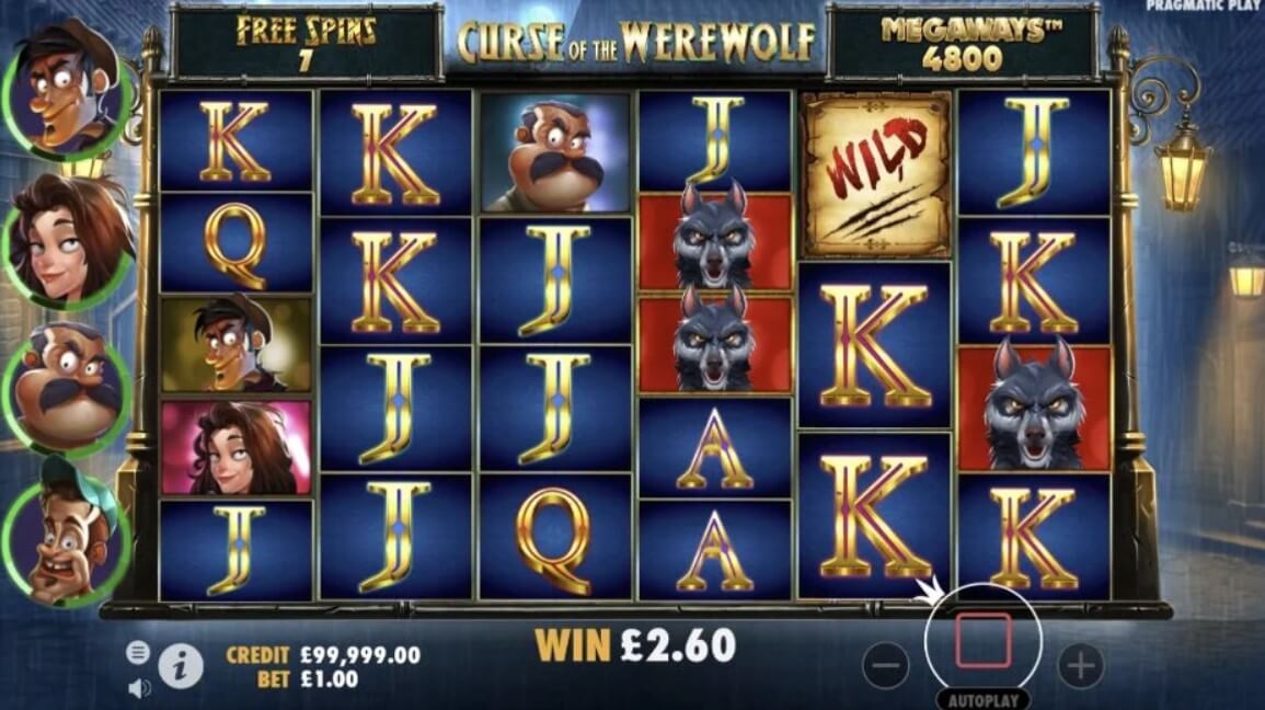 Curse of the Werewolf Megaways Slot Bonus