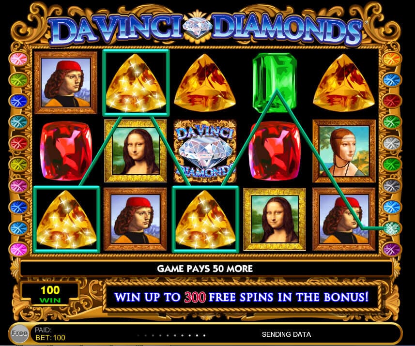 Da Vinci Diamonds Slot Bonus