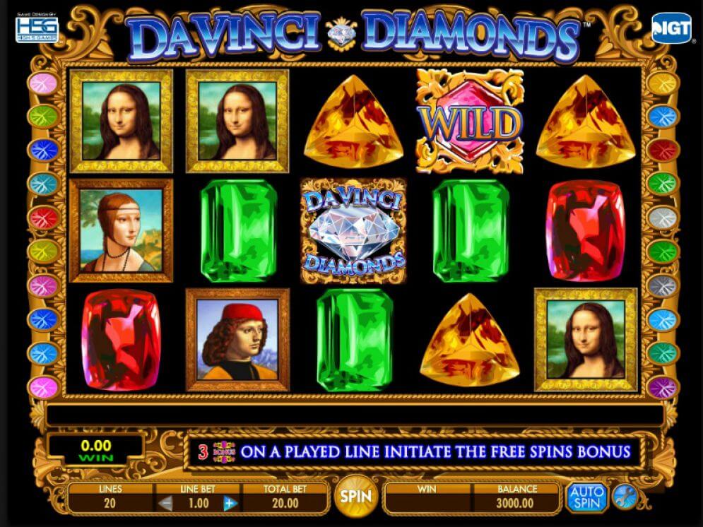 Da Vinci Diamonds Slot Gameplay