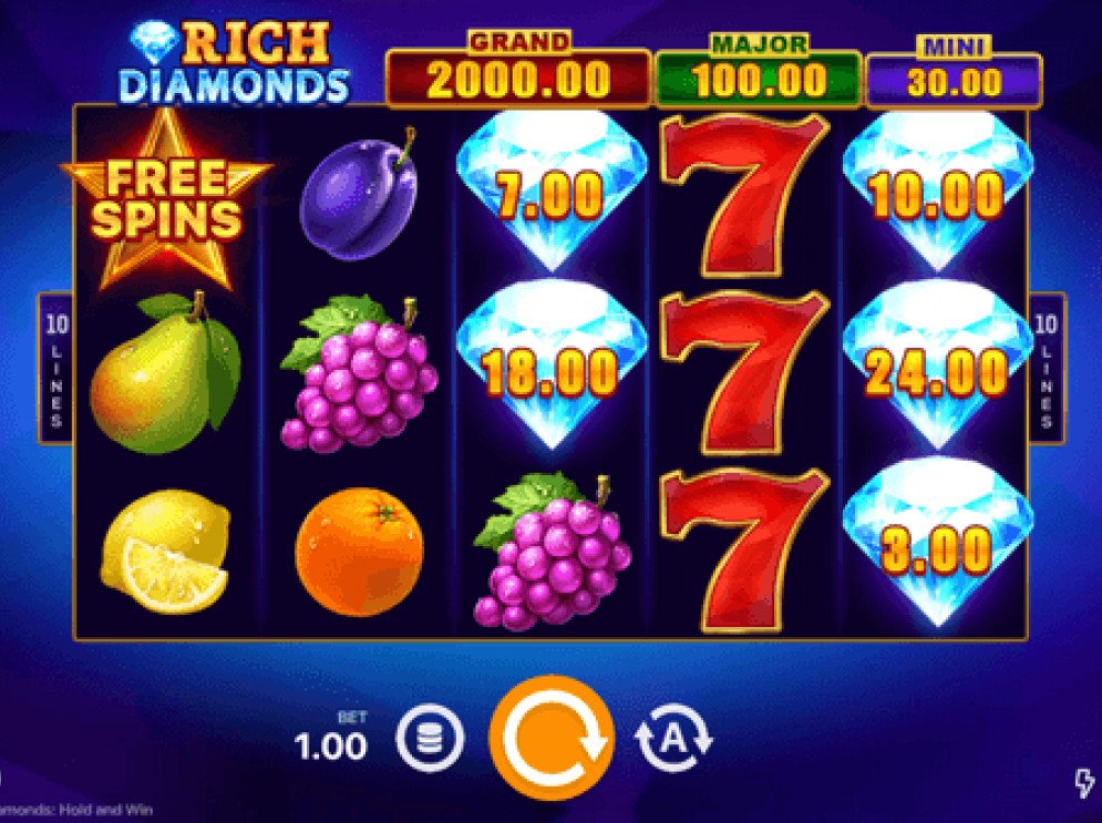 Diamond Wins Hold and Spin Slot Gameplay