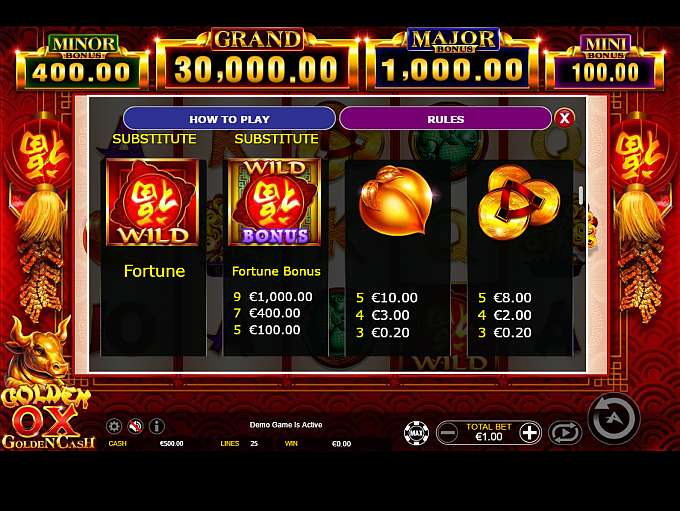 Golden Ox Slot Bonus