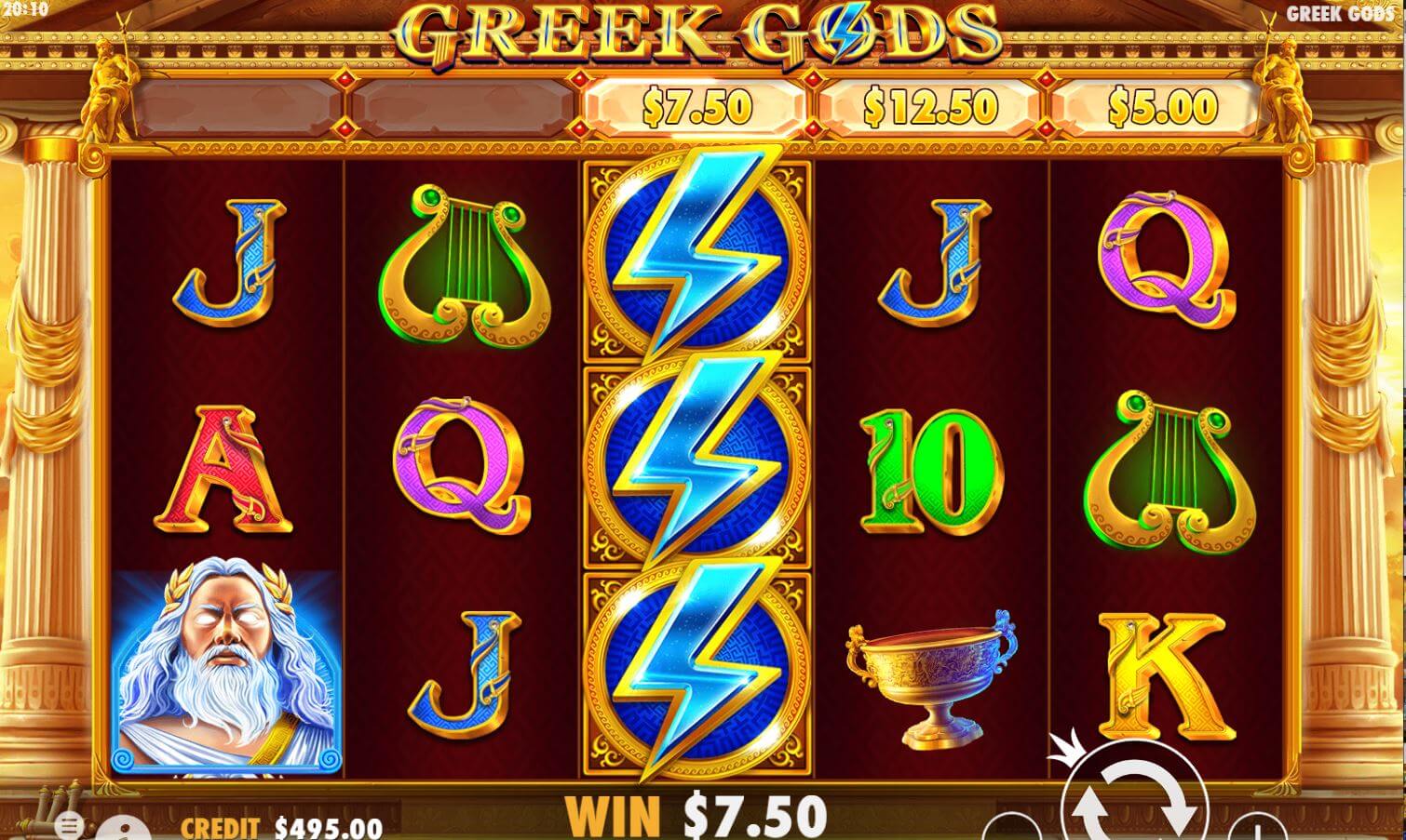 Greek Gods Slot Bonus