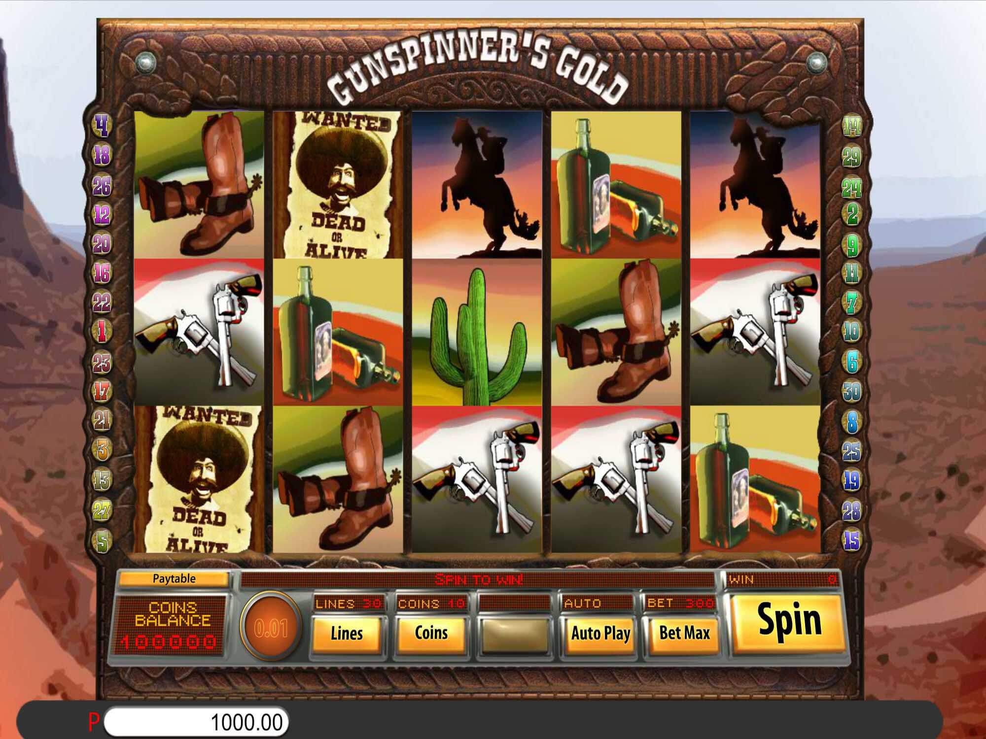 Gunspinner's Gold Slot Gameplay