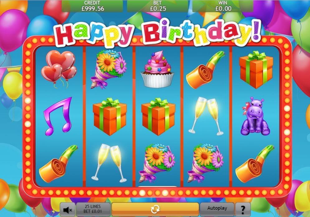 Happy Birthday Jackpot Slots Game gameplay