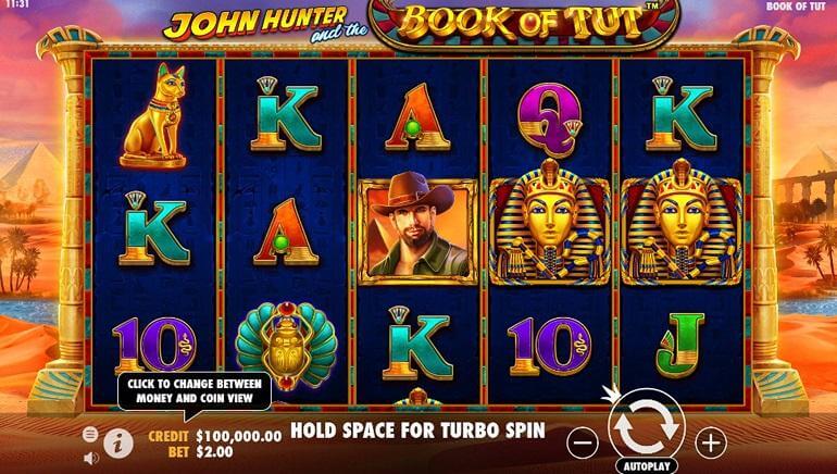 John Hunter and the Book of Tut Slot Gameplay