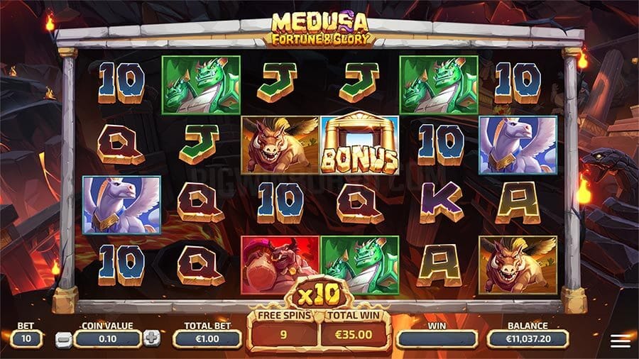 Medusa Fortune and Glory Slot Gameplay