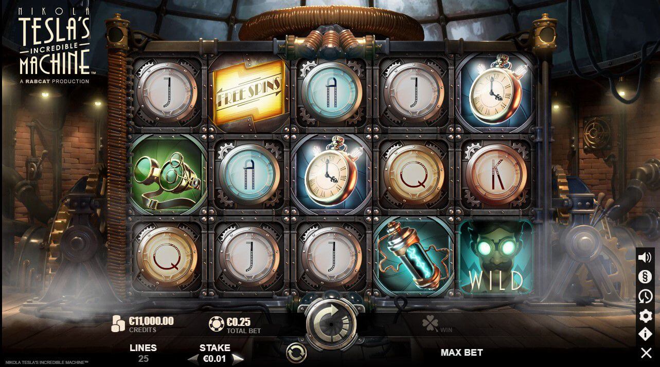 Nikola Tesla Incredible Machine Slot Gameplay