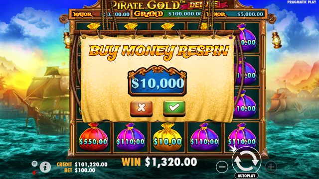 Pirate Gold Deluxe Slot Bonuses