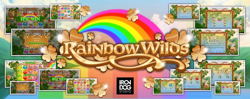 rainbow wilds slots game logo