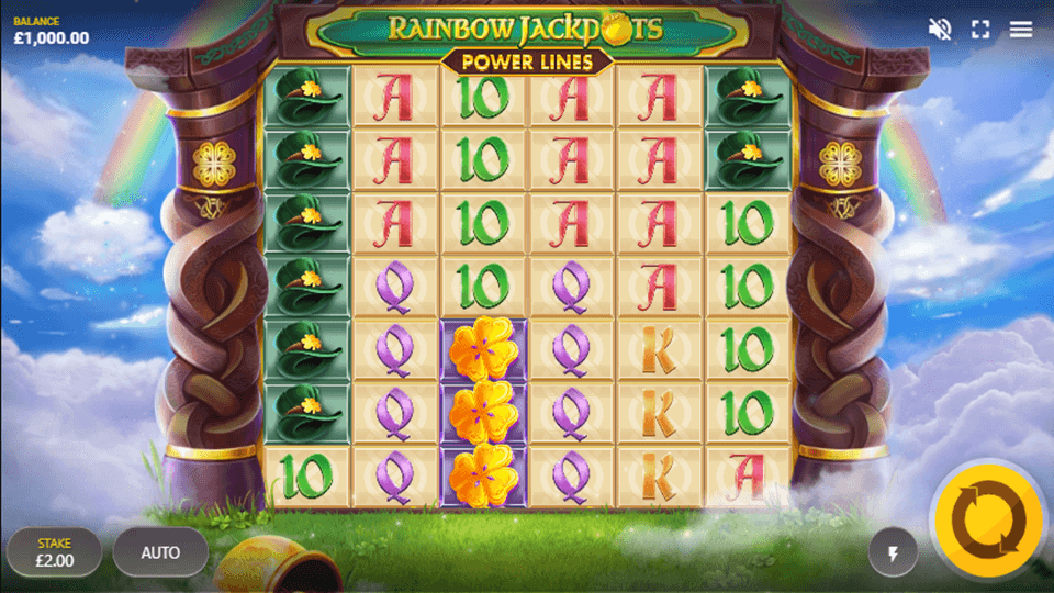 Rainbow Jackpots Power Lines Gameplay