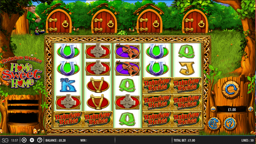 Rainbow Riches Home Sweet Home Slot Gameplay