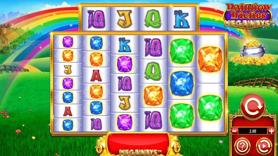 Rainbow Riches Megaways Slot Gameplay