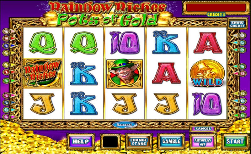Rainbow Riches Pots of Gold Slot Gameplay