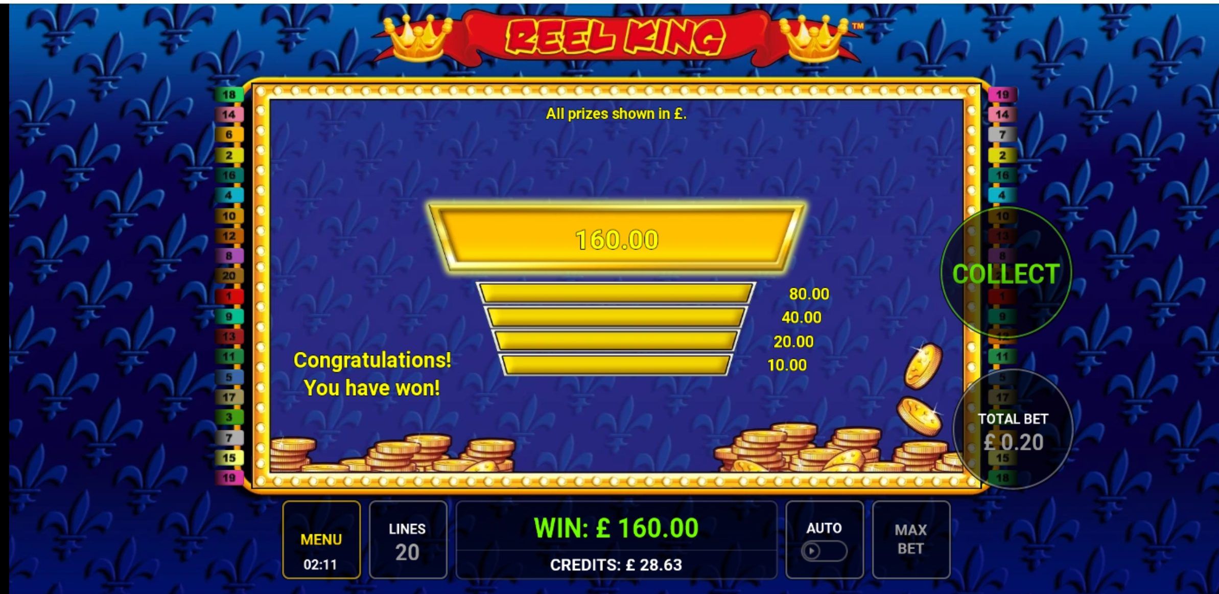 Reel King Slot Gameplay