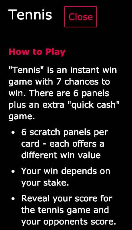 Tennis Slot Bonus