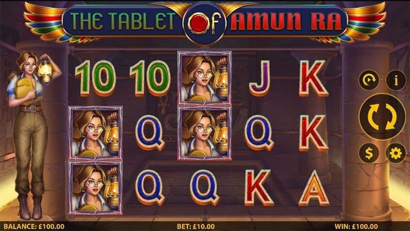 The Tablet of Amun Ra Slot Gameplay