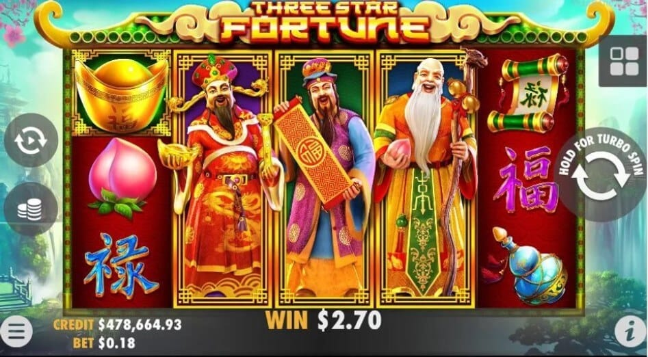 Three Star Fortune Slot Gameplay