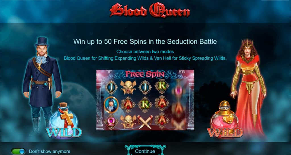 blood queen free spins