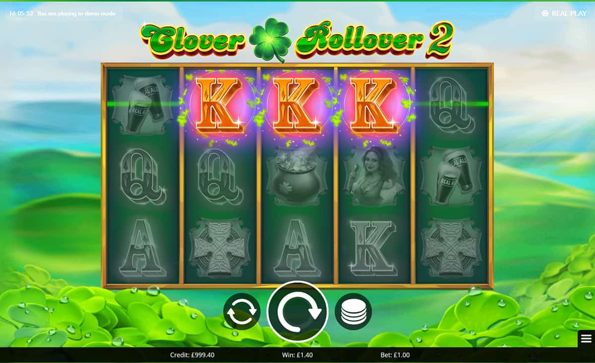 Clover Rollover 2 Slots Gameplay