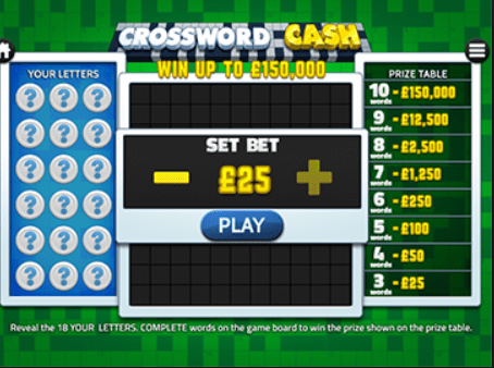 Crossword Cash Screenshot Slot Game