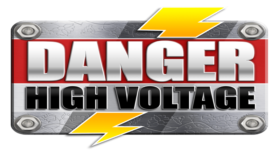 danger high voltage slots game logo