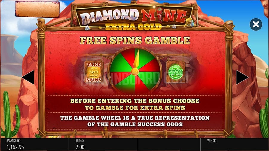 Diamond Mine: Extra Gold Free Spins Gamble