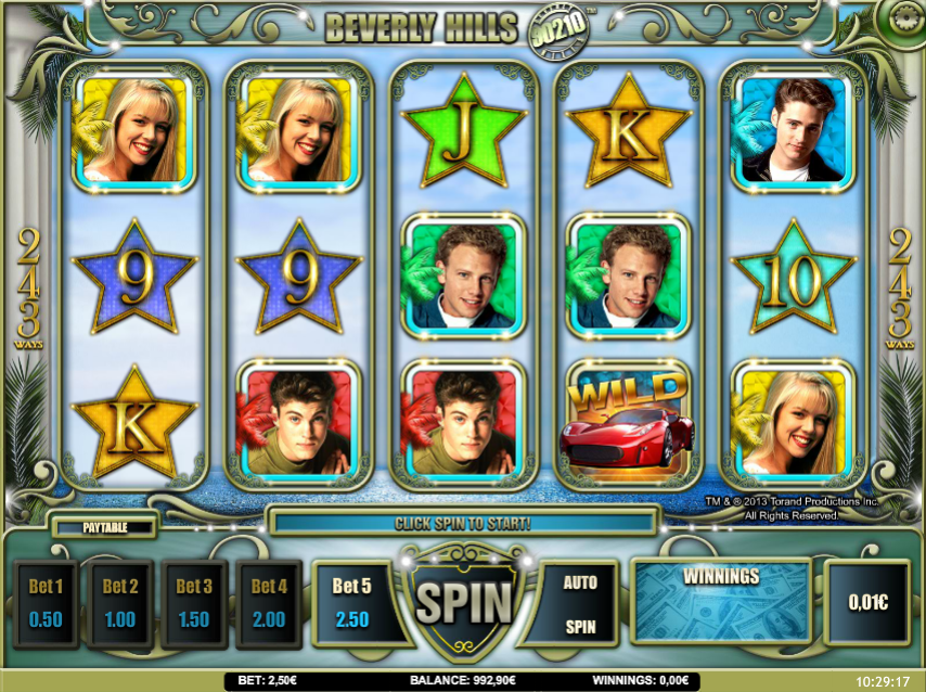 Beverly Hills 90210 slots game gameplay