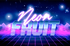 Neon Fruity Cityscape slot game logo