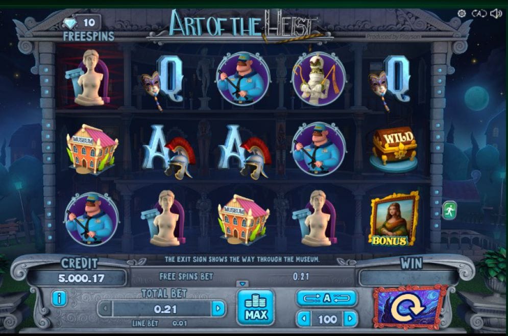 Art of heist slot gameplay