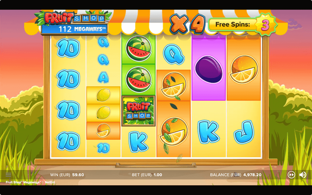 Fruit Shop Megaways Slot Reels