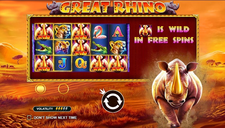 great rhino free spins