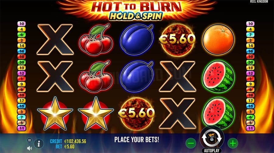 Hot To Burn Hold & Spin Slots Logo