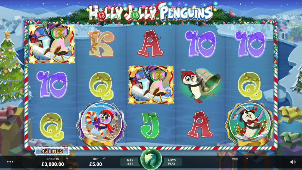 Holly Jolly Penguins Slot Game Gameplay