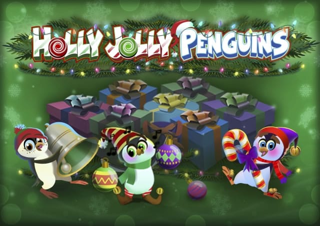 Holly Jolly Penguins Slot Game Logo