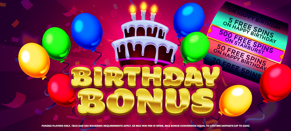 SlotsBaby - BirthdayBonus Offer
