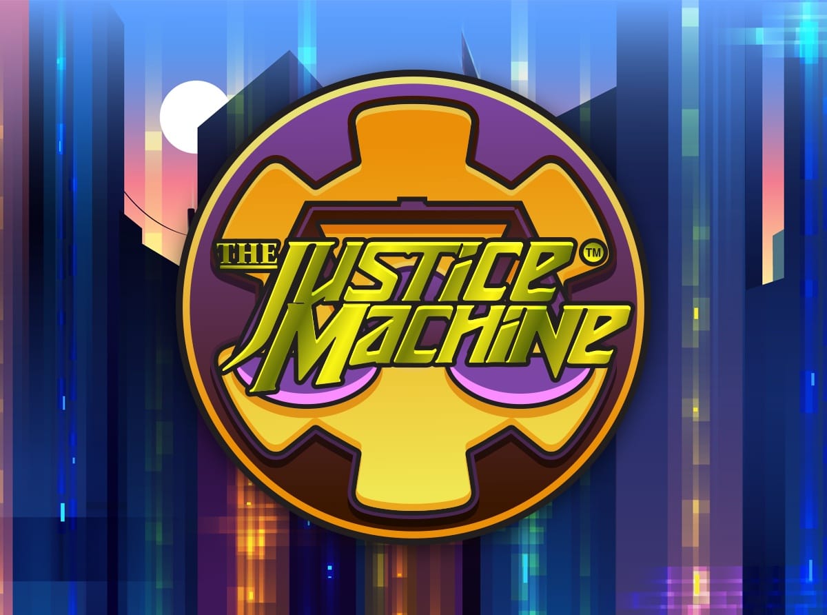 justice machine slots game logo