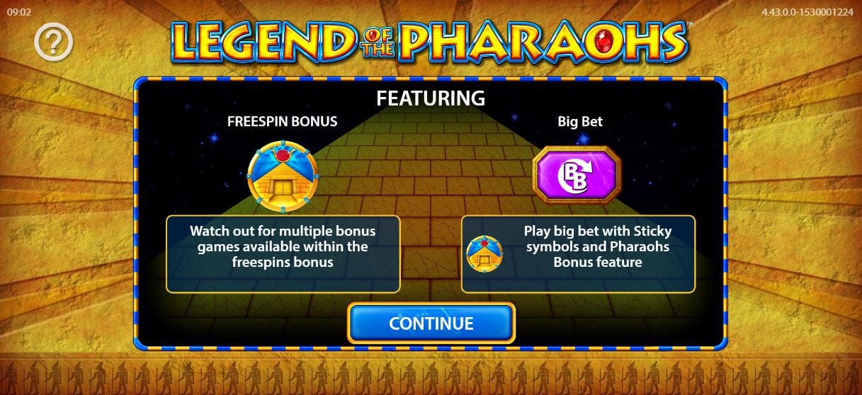 Legend of the Pharaohs Introduction