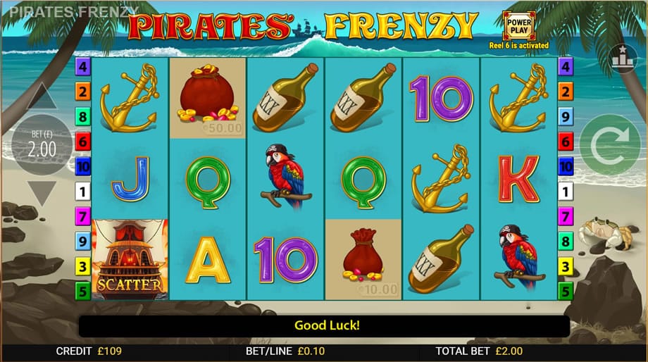 pirates' frenzy slot gameplay